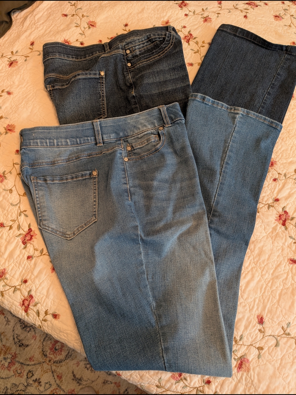 2 pr Ladies Est.1946 Denim Bootcut Jeans - Sz 12